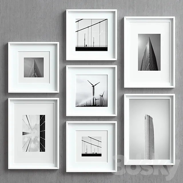 Picture Frames Set-25 3DS Max Model