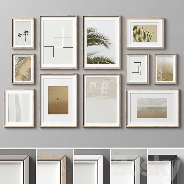 Picture Frames Set -291 3DSMax File