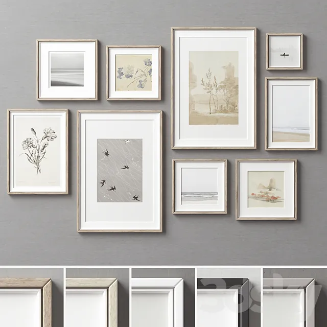 Picture Frames Set -449 3ds Max