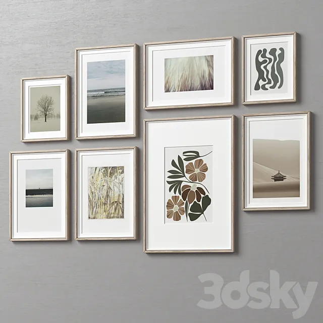 Picture Frames Set -488 3ds Max