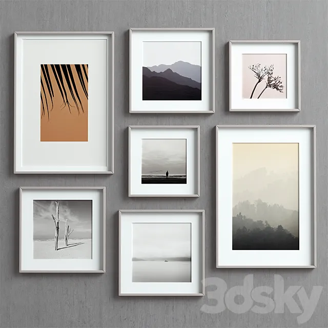 Picture Frames Set-69 3ds Max