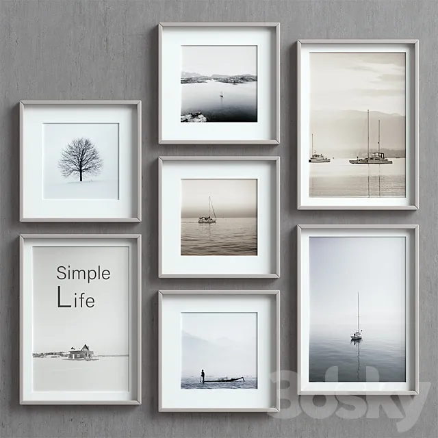 Picture Frames Set-71 3DS Max Model