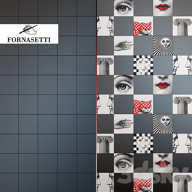 PIERO FORNASETTI COLLECTION FORNASETTIANA 3ds Max