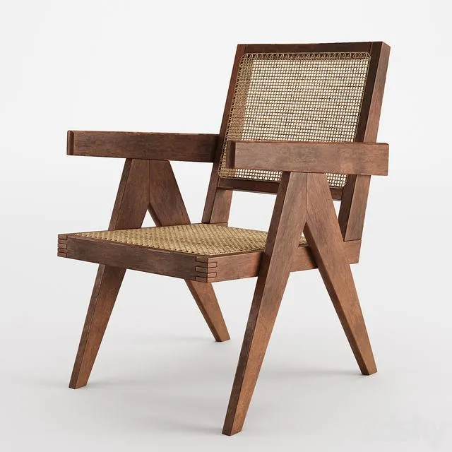 Pierre Jeanneret Easy Chair Armchair 3dsMax Model