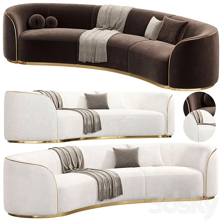 PIERRE SECTIONAL Sofa by cassoni sofas 3DS Max Model