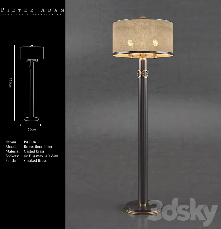 Pieter Adam Bronx Floor-Lamp PA 804 3DS Max