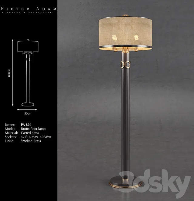 Pieter Adam Bronx Floor-Lamp PA 804 3DSMax File