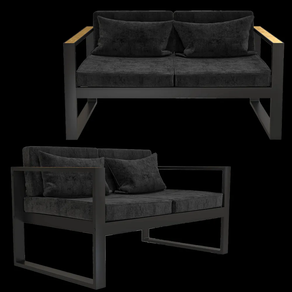 Pikart  – Sofa Terrace Black Brass art. 31422 3ds Max