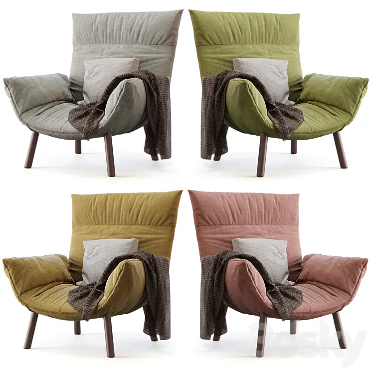 Pil Bonaldo Armchair hi (4 colors) 3DS Max