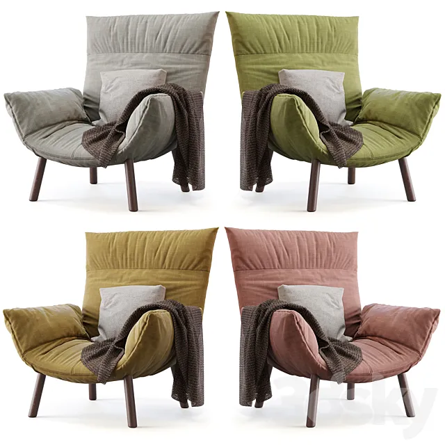 Pil Bonaldo Armchair hi (4 colors) 3DSMax File