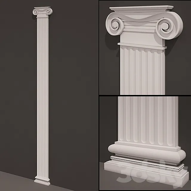 Pilaster antique type 5 3DS Max Model