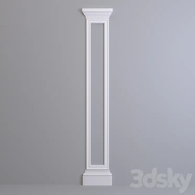 Pilaster Europlast. Capital: 1.21.005 Molding: 1.51.307 Base: 1.23.500 3DS Max