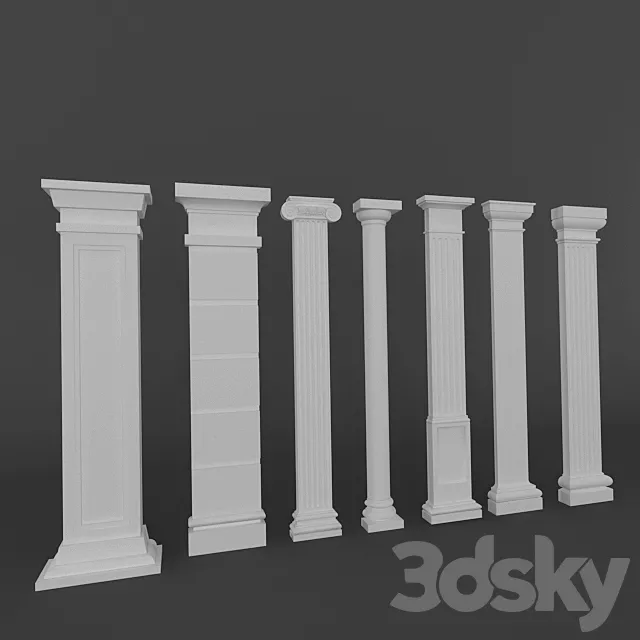 Pilasters 3DS Max Model