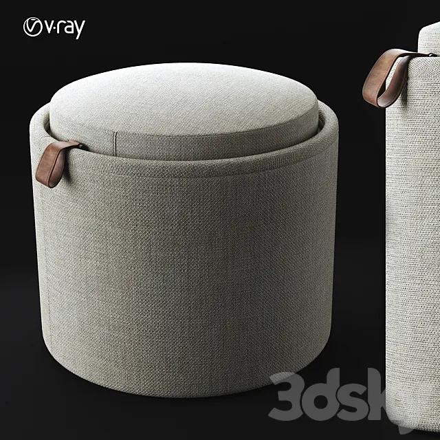 PILL | Fabric pouf 3DS Max Model