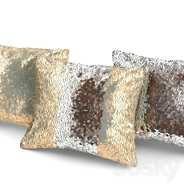 Pillow with sequins 3DSMax File