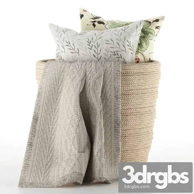 Pillows and Plaid In A Basket 3dsmax Download