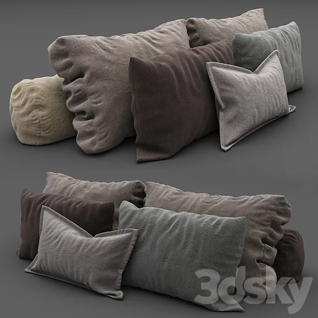 Pillows collection 101 3DSMax File