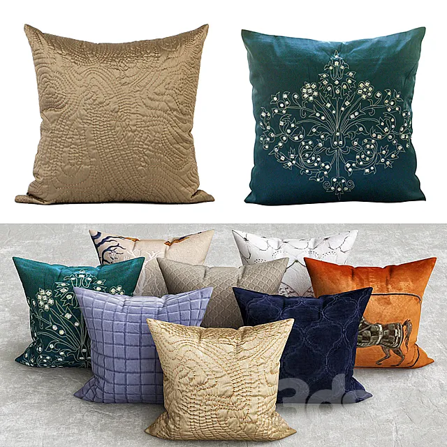 pillows collection 3DSMax File
