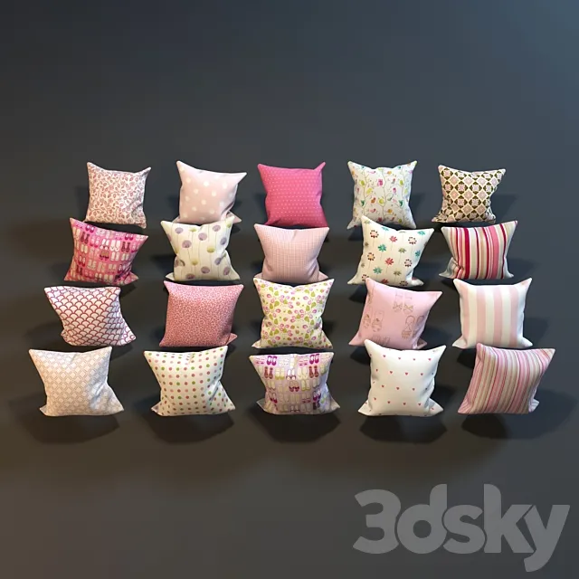 Pillows for baby girl 3DSMax File