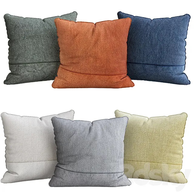 Pillows for sofa 6 pieces No. 6 3ds Max