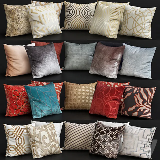 Pillows for sofa Collections No. 2 3DSMax File