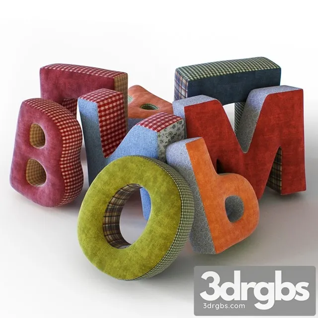 Pillows Form Letters 3dsmax Download
