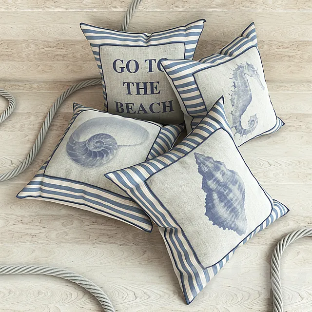 Pillows in marine style 3DSMax File