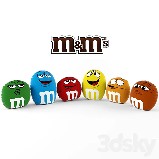 pillows M & M’s 3DS Max Model