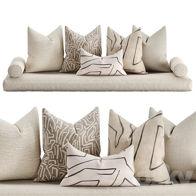 Pillows set 004 3ds Max