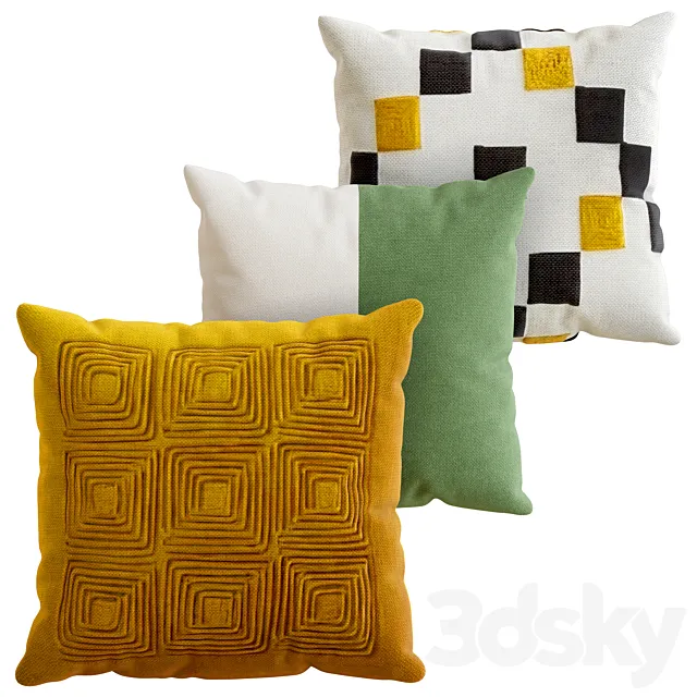 Pillows Set 8 3ds Max