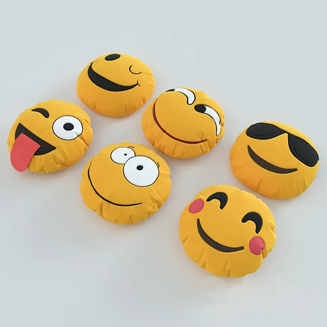 Pillows set 8 (smiles) 3ds Max