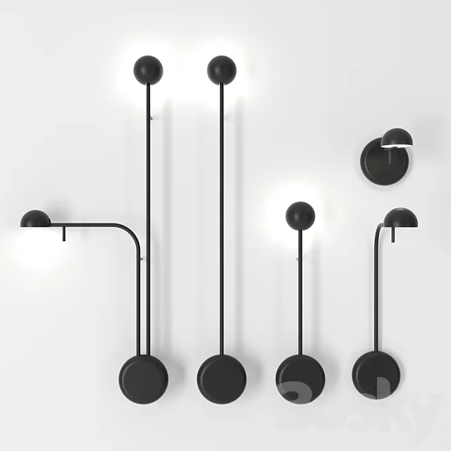 Pin wall lamps by Vibia 3ds Max