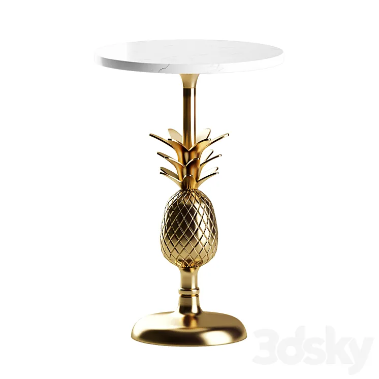 Pineapple Pedestal Side Table by Anthropologie 3DS Max Model