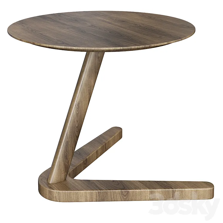Pinewood End Table 3DS Max Model