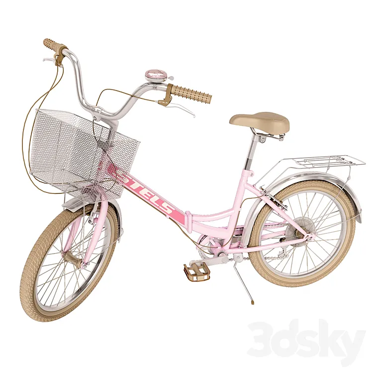Pink folding bike Stels Pilot 3DS Max