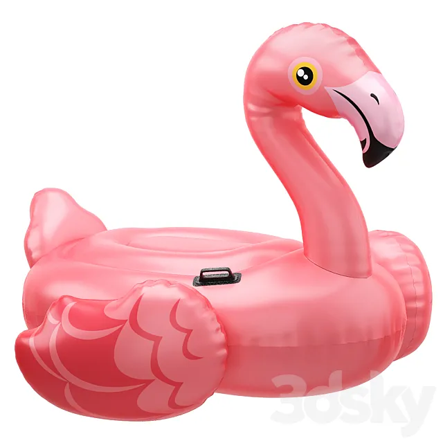 pink Intex mega flamingo Inflatable Island 3ds Max