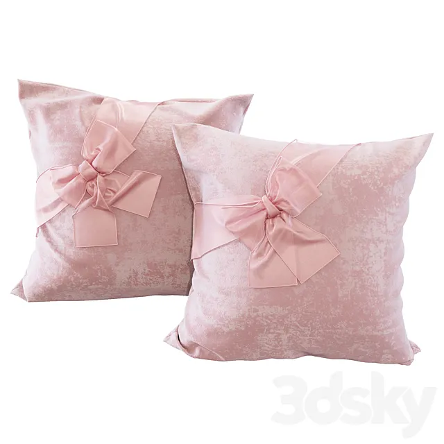 Pink pillows with bows (YOU) 3ds Max