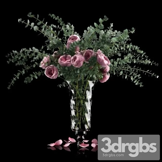 Pink Roses Eucalyptus 3dsmax Download