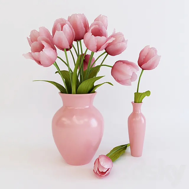 Pink tulips 3DSMax File
