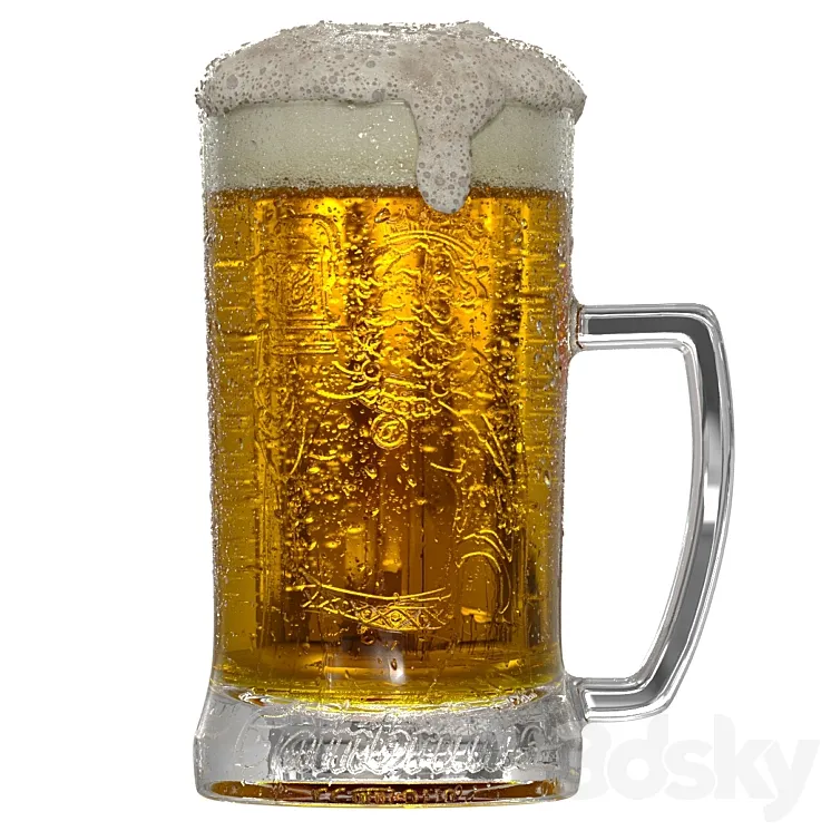 Pint of beer 3DS Max