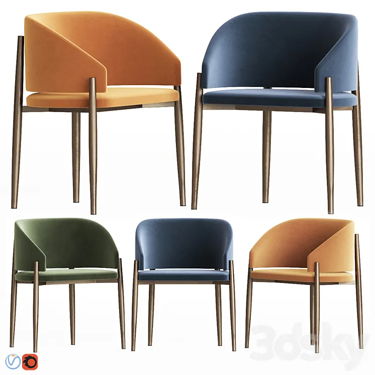 Pioggia chair by Piero Lissoni 3DS Max