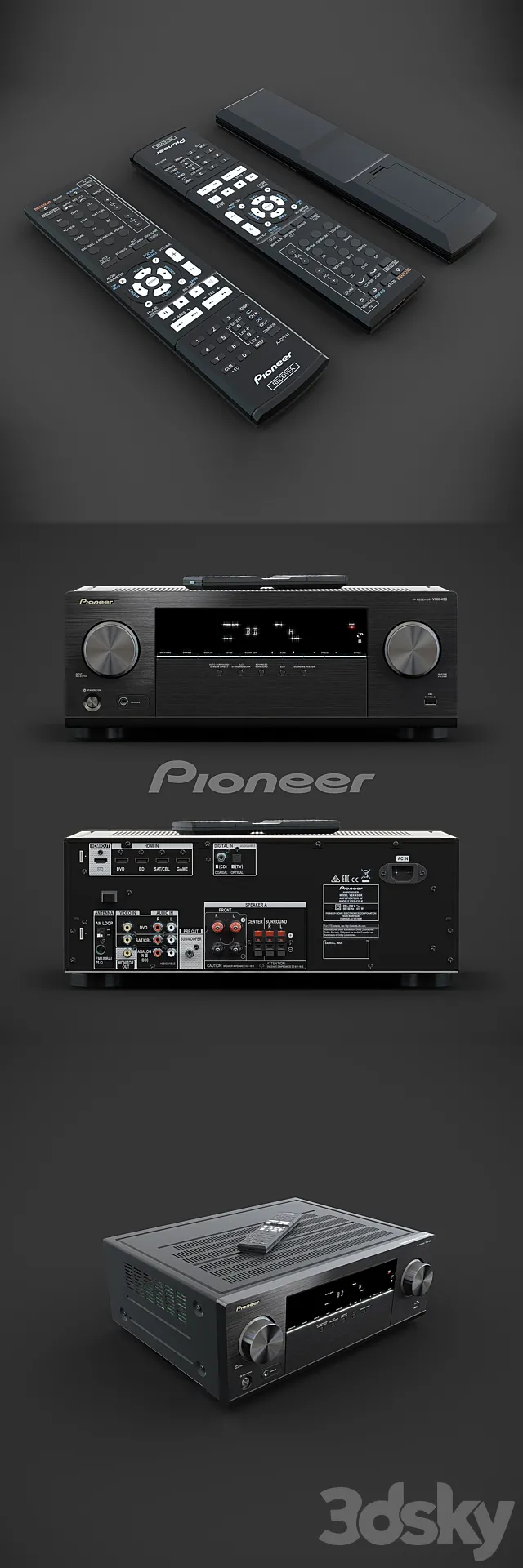 Pioneer AV-receiver VSX-430-K 3DSMax File