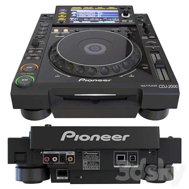 Pioneer CDJ-2000 3ds Max