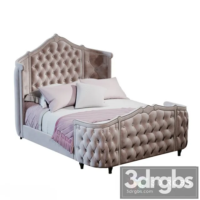 Pippa Tufted Queen Bed 3dsmax Download