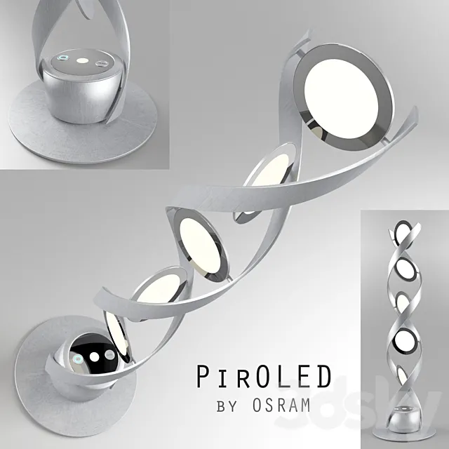 PirOLED – fashionable lamp from OSRAM 3ds Max