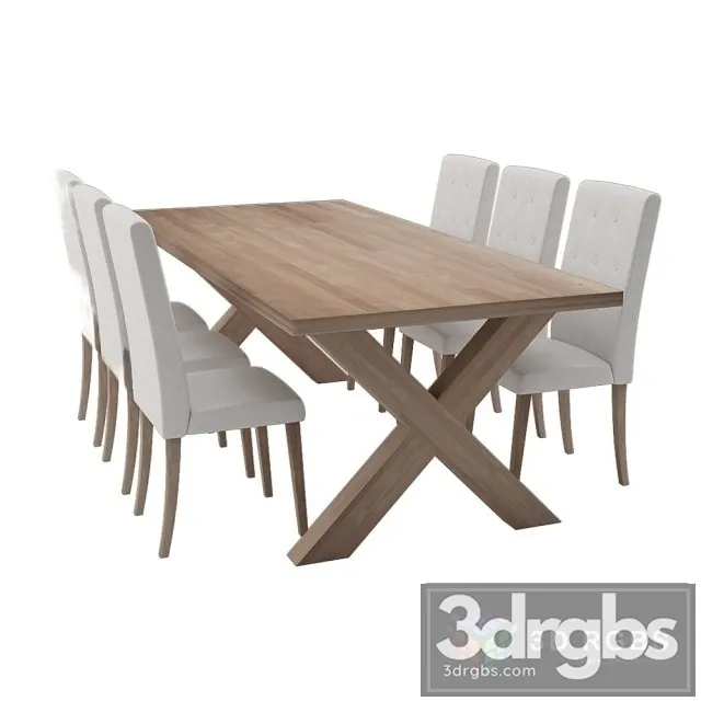 Pitsburgh Dining Table With Chairs 3dsmax Download