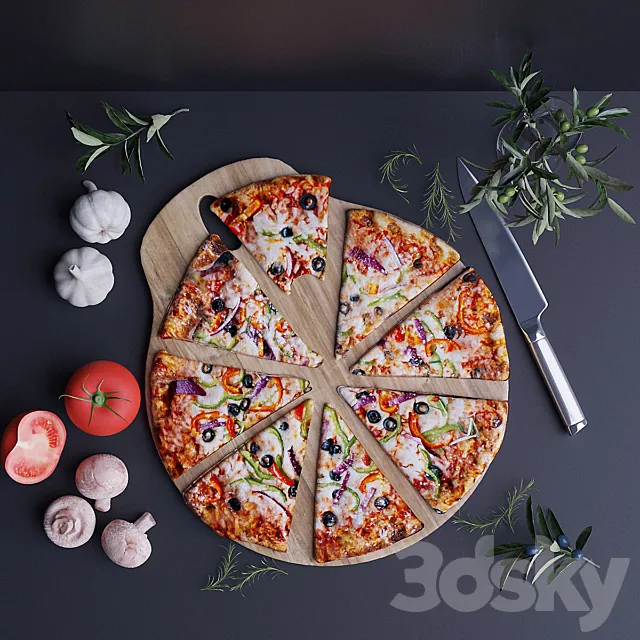 Pizza 3DS Max Model