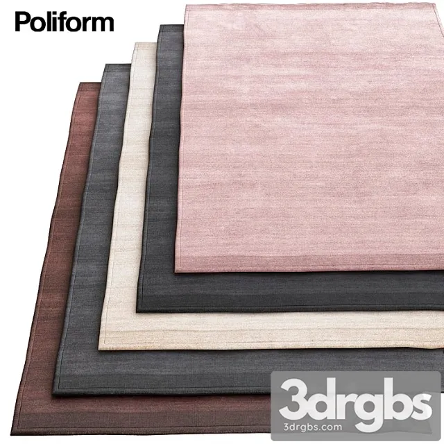 Plain gray poliform rugs 3dsmax Download