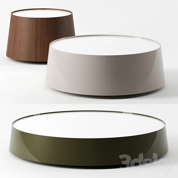 Planck coffee tables by B&B Italia 3DS Max