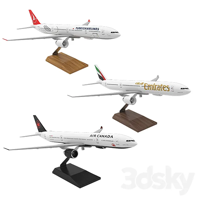 Plane Desktop Models (Boeing 777) 3DS Max Model